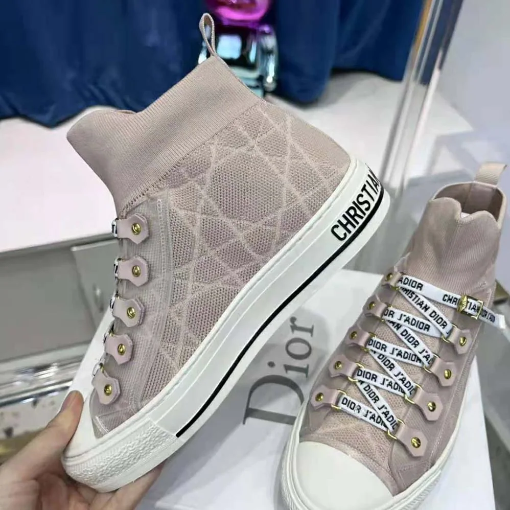 Dior Walk'N'Dior Sneaker Nude Macrocannage Technical Mesh for Women