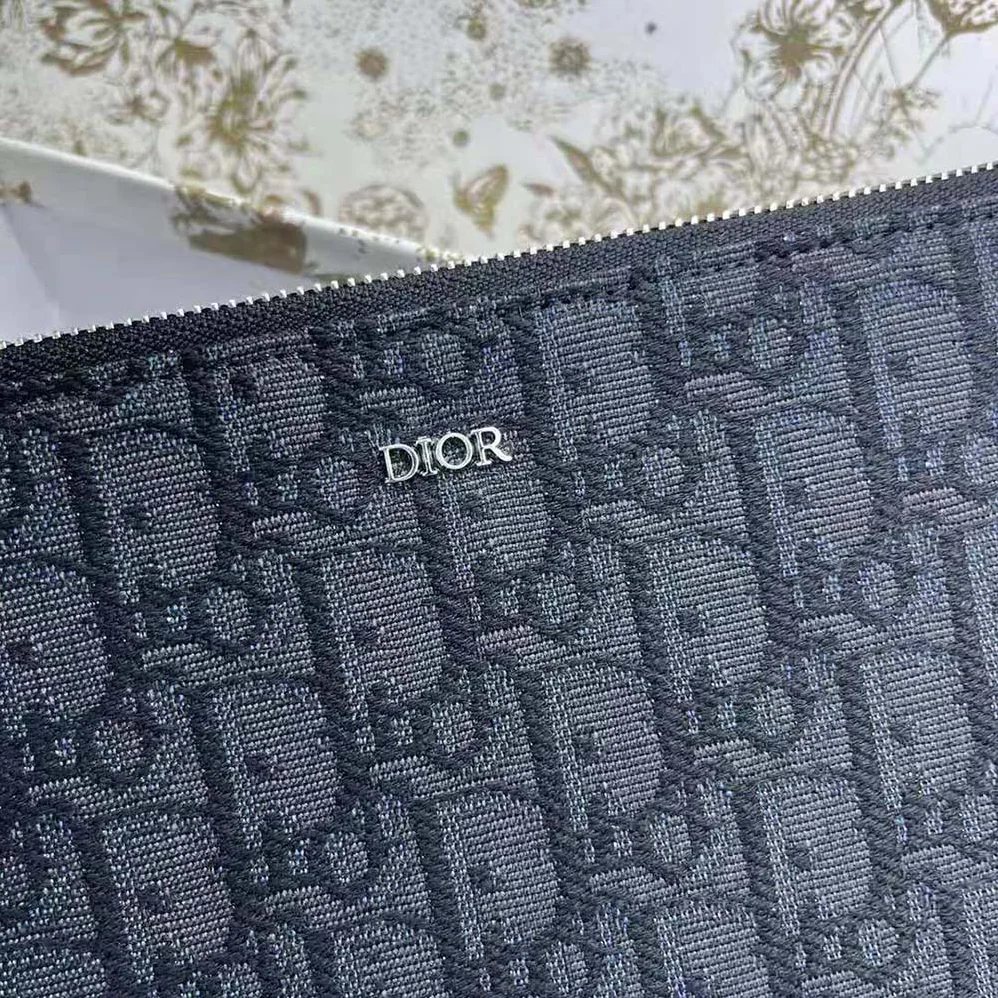Dior A5 Pouch Black Dior Oblique Jacquard for Men