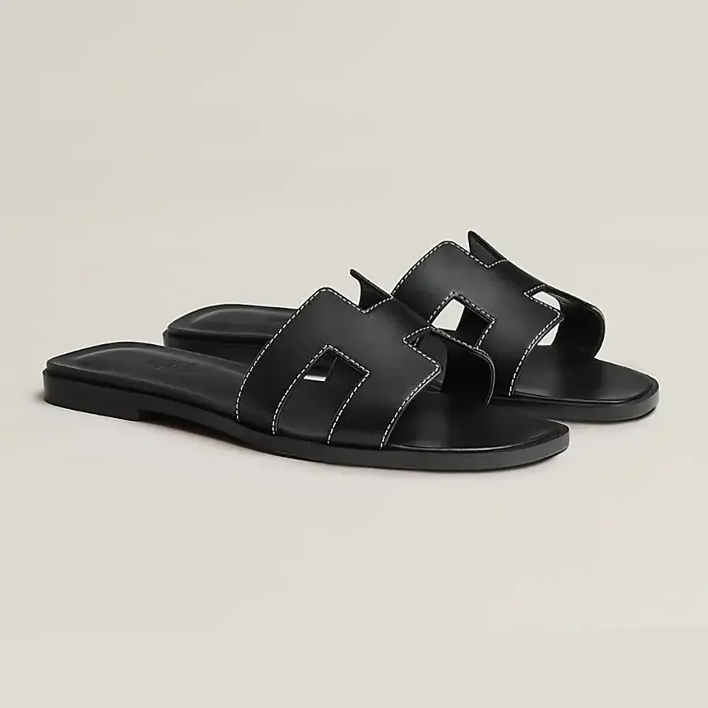 Hermes Oran Sandal-Black H021056Zv01380 for Women Hermes Oran Sandal-Black H021056Zv01380 for Women