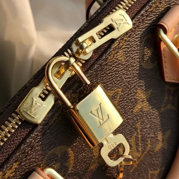 Louis Vuitton Alma PM Top Handle Bag in Brown Gold Hardware
