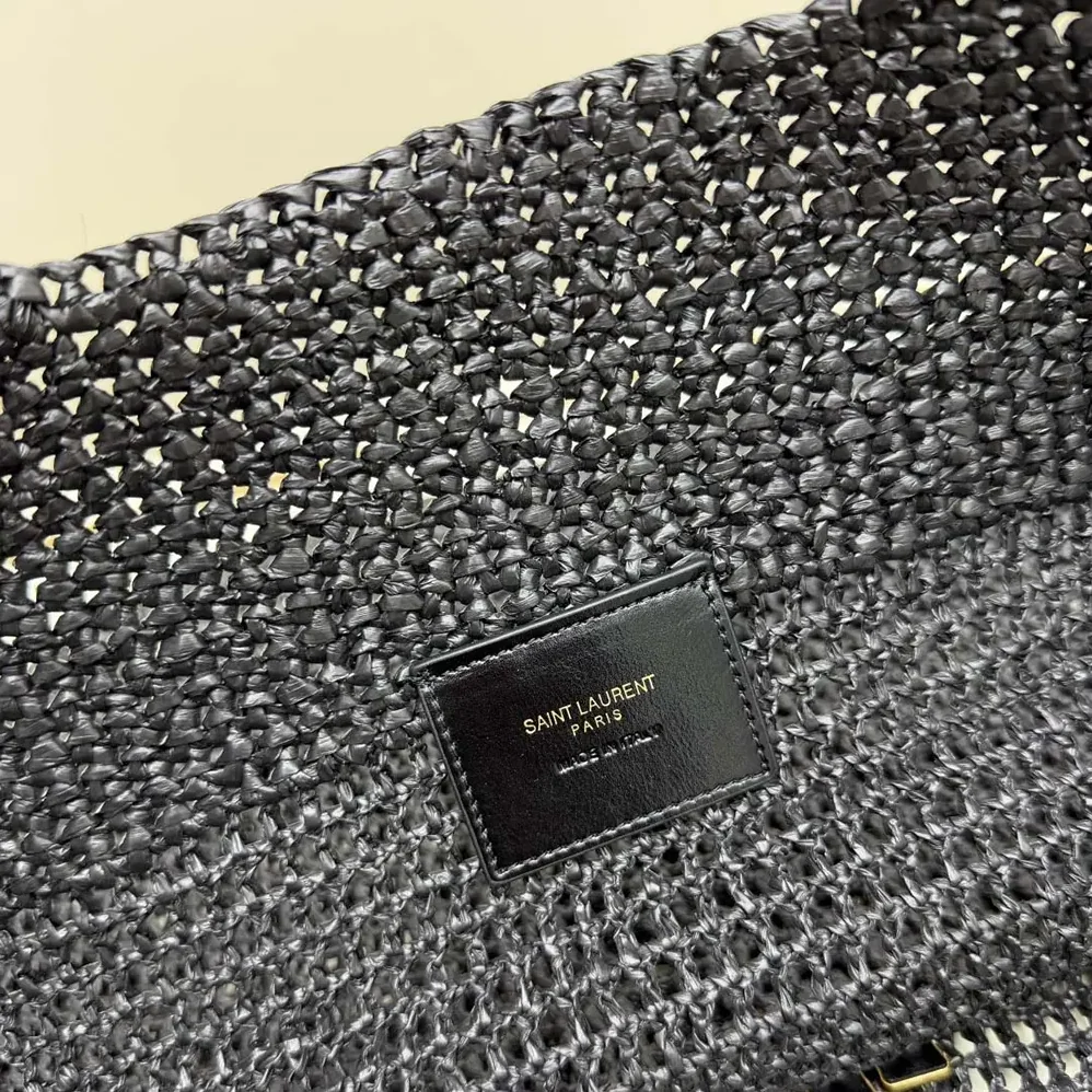 Saint Laurent YSL Icare In Raffia Black for Women Saint Laurent YSL Icare In Raffia Black for Women