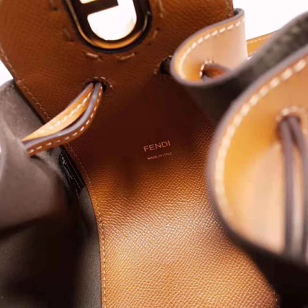 Fendi Pomodorino Brown Leather Mini for Women in Bag