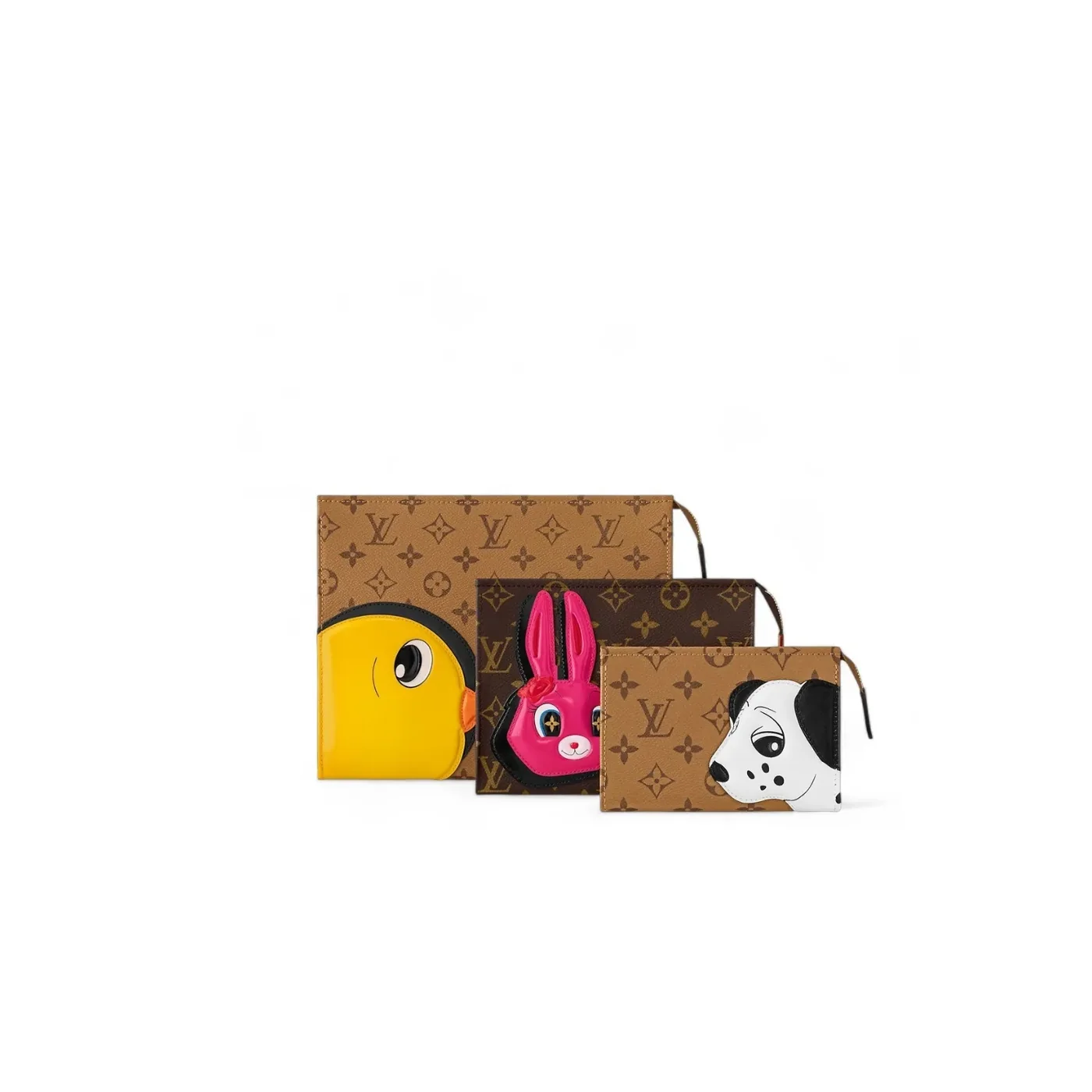 Louis Vuitton Trio Toilet Pouch Brown / Louis Vuitton Trio Toilet Pouch Brown /