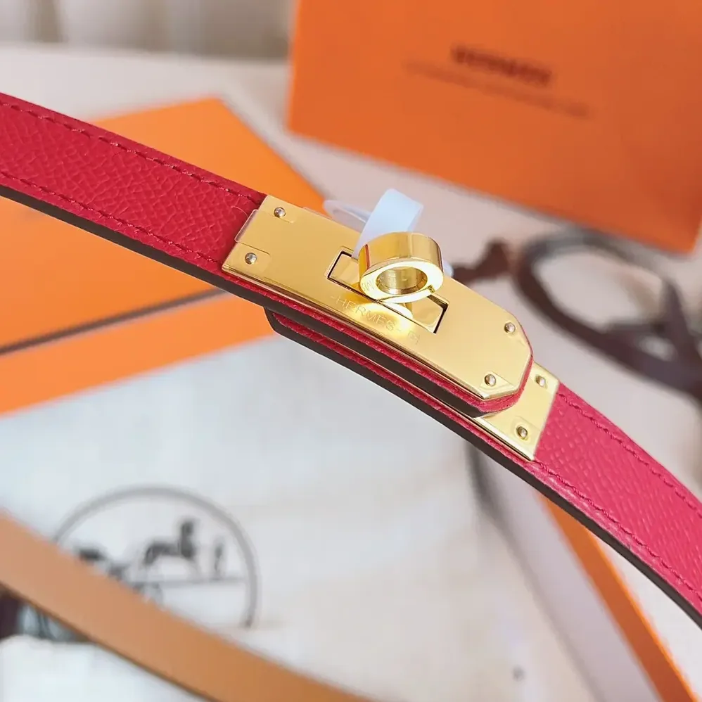 Hermes Kelly 18 Belt for Women in Red Hermes Kelly 18 Belt for Women in Red