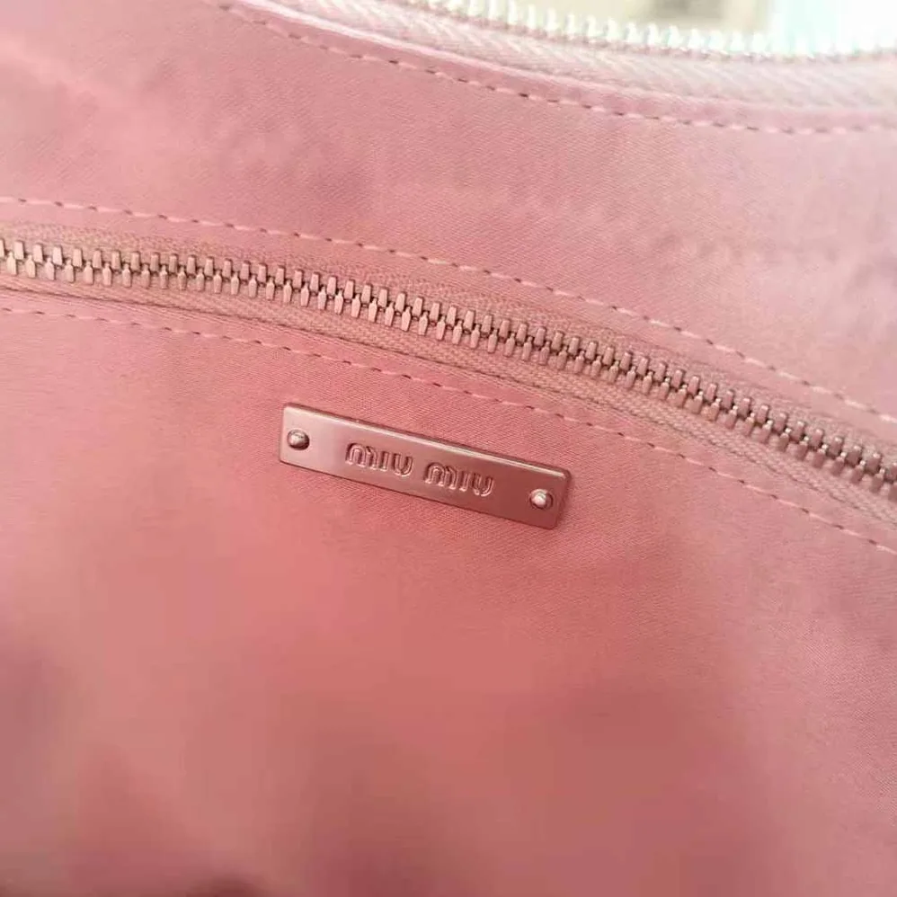 Miu Miu Large Matelasse Nappa Leather Shoulder Bag for Women in Pink