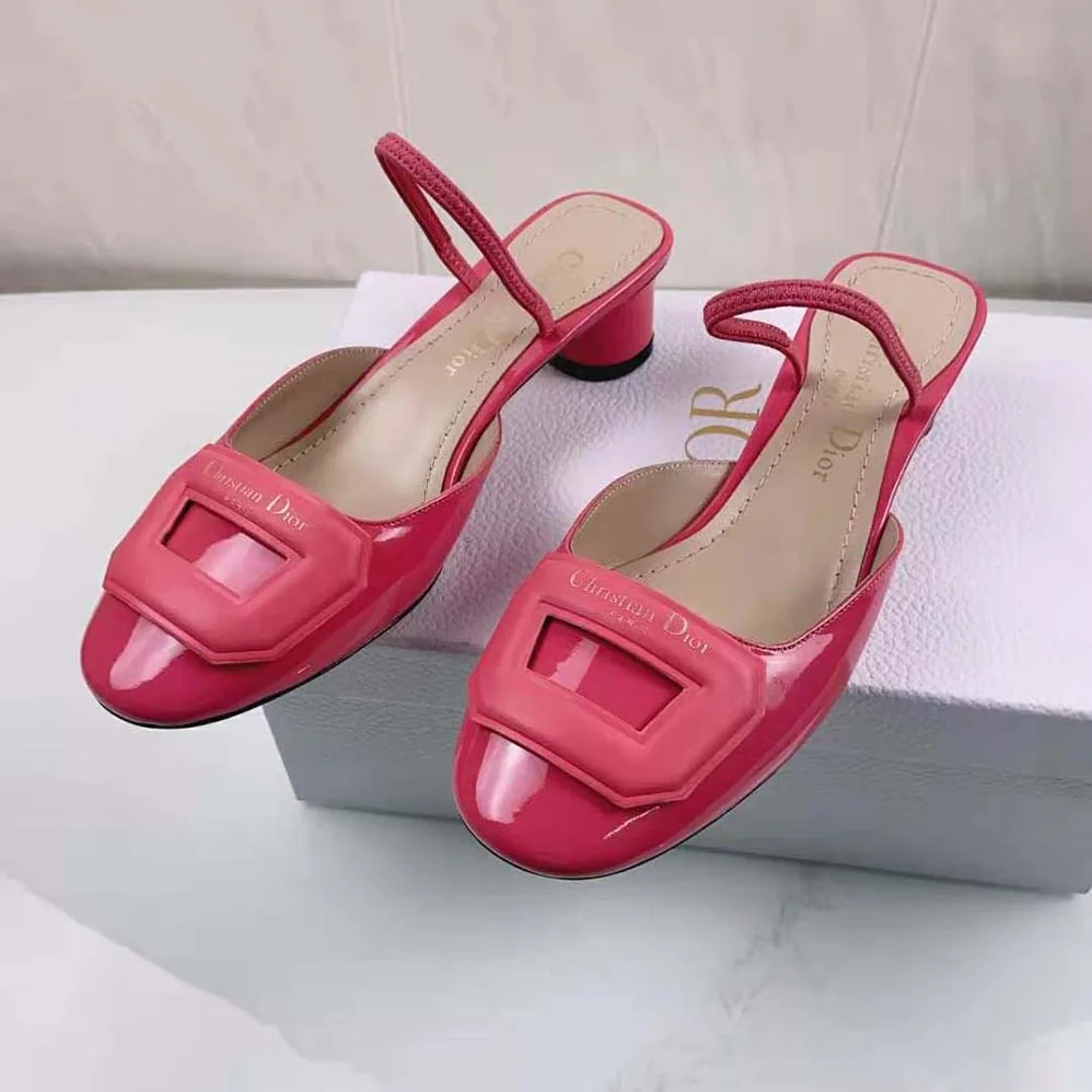 Dior Day Slingback Pump Indy Pink Patent Calfskin for Women Dior Day Slingback Pump Indy Pink Patent Calfskin for Women