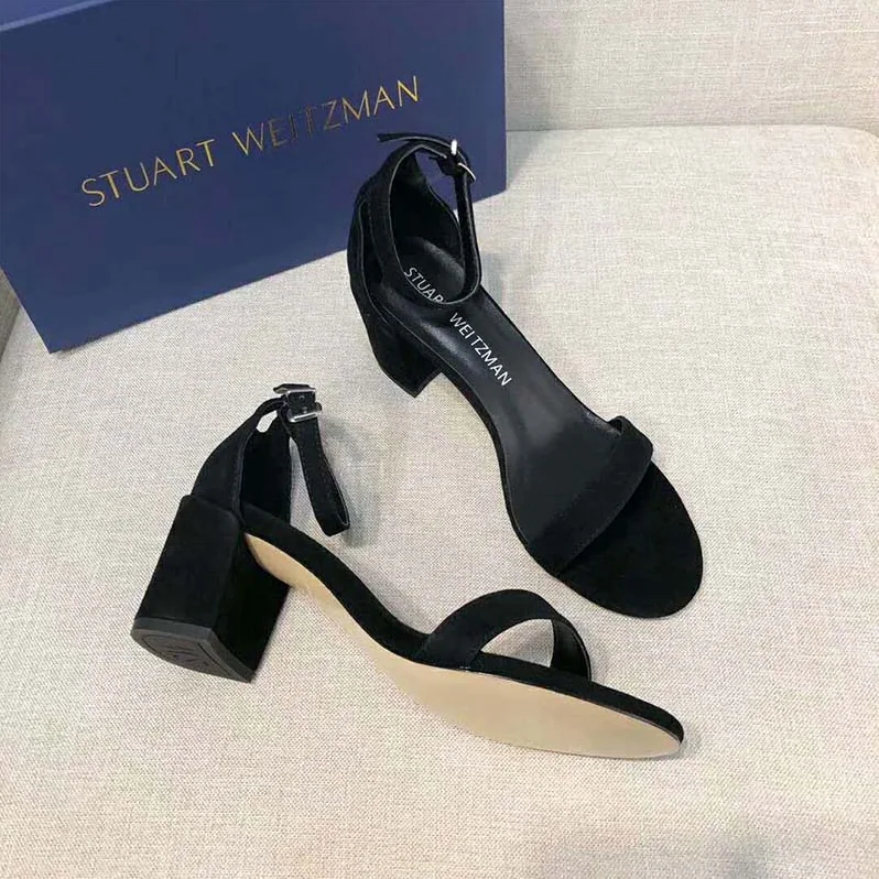 Stuart Weitzman The Simple Sandal 65mm Heel Height for Women in Black