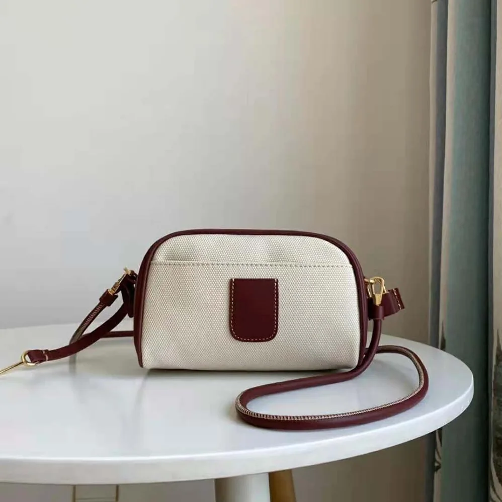 Burberry Horseferry Print Canvas Half Cube Crossbody Bag for Women