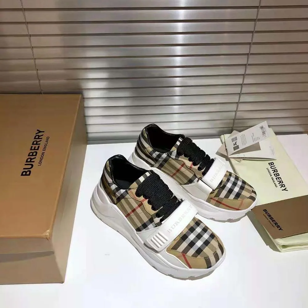 Burberry Vintage Check Cotton Sneakers for Unisex