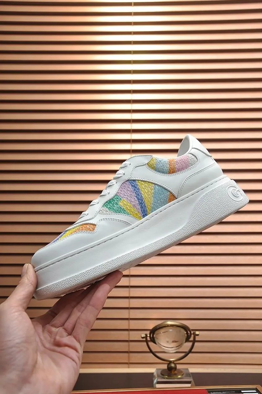 Gucci Sneaker With Pale Rainbow White for Men Gucci Sneaker With Pale Rainbow White for Men