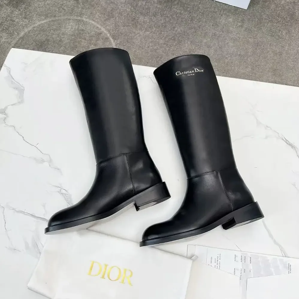 Dior D-Town Boot Black Supple Calfskin for Women