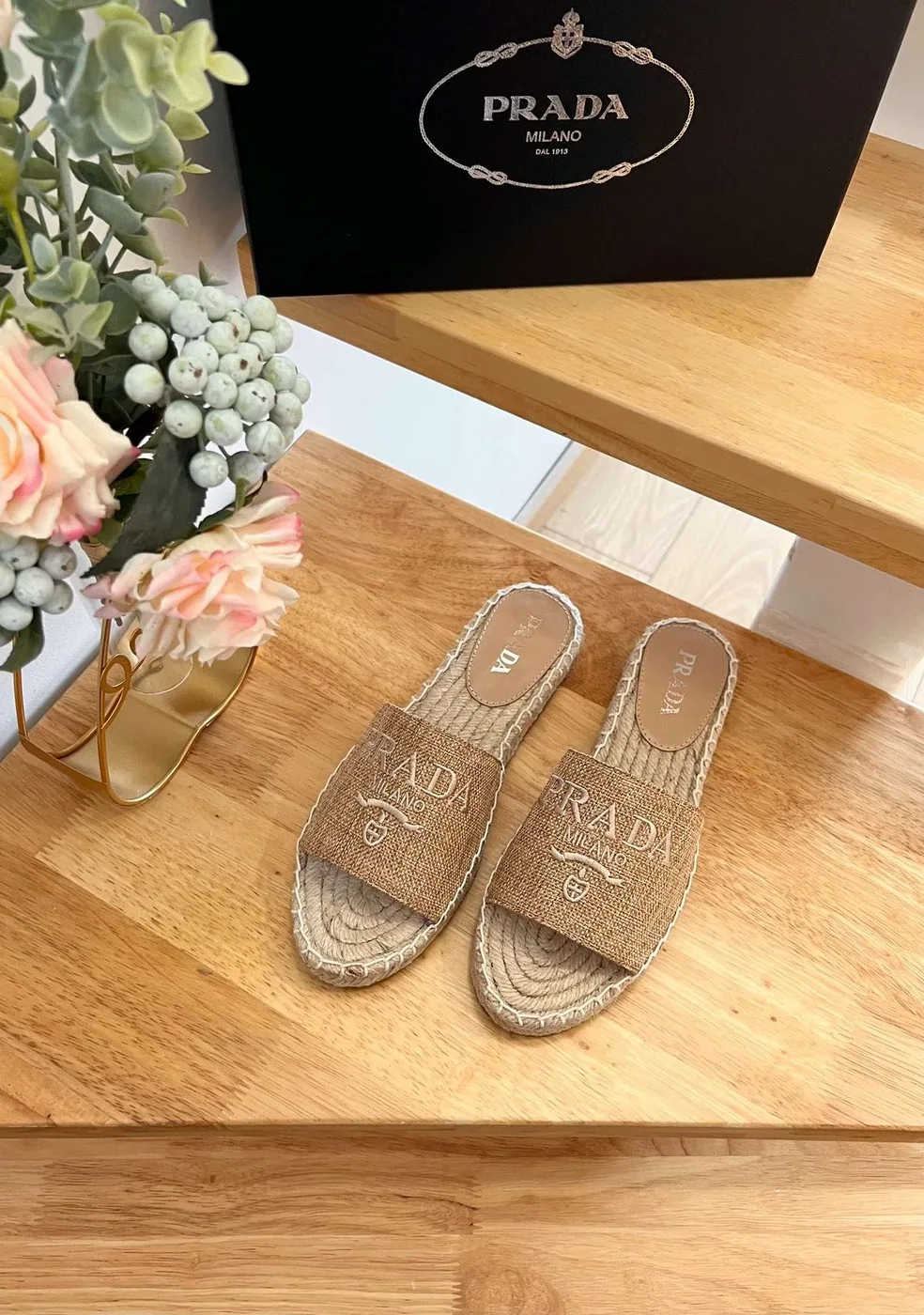Prada Fabric Espadrilles Brown Prada Fabric Espadrilles Brown