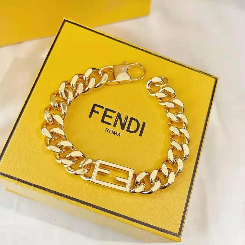 Fendi Baguette Gold for Women in colored Bracelet