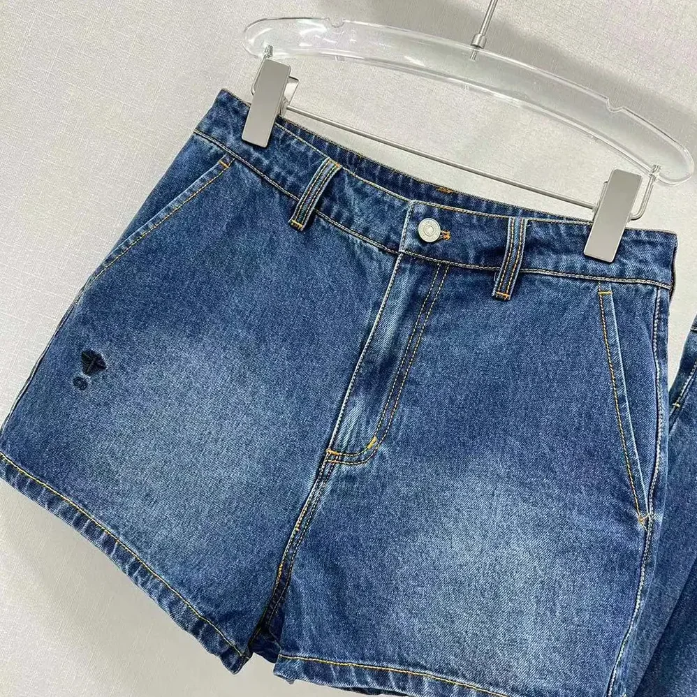Dior Shorts Blue Stonewashed Cotton Denim for Women