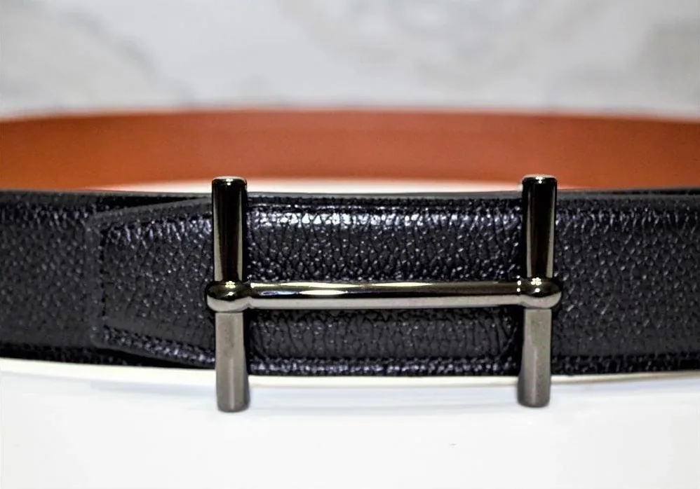 New Reversible Buckle Belt Brown&Black
