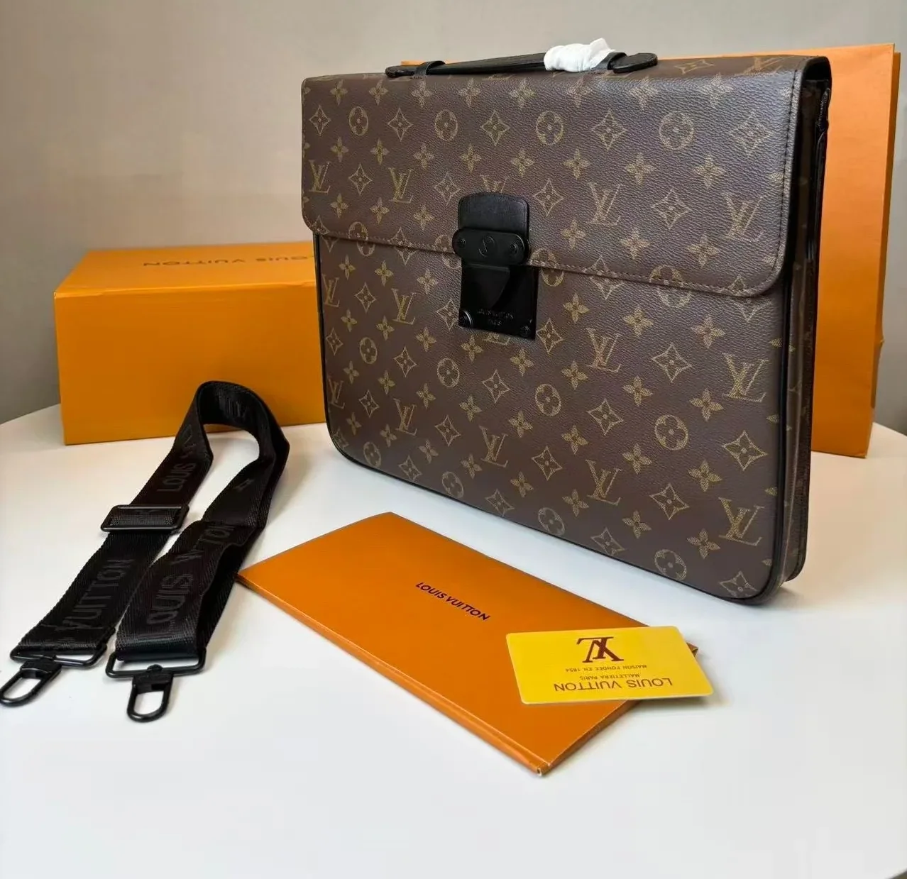 Louis Vuitton S in Lock Briefcase Monogram Canvas Louis Vuitton S in Lock Briefcase Monogram Canvas