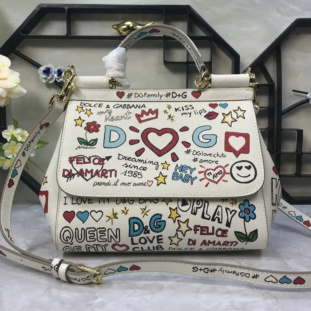Dolce & Gabbana Medium Sicily Handbag Unique Print Motifs Muticolour / DG Dolce & Gabbana Medium Sicily Handbag Unique Print Motifs Muticolour / DG