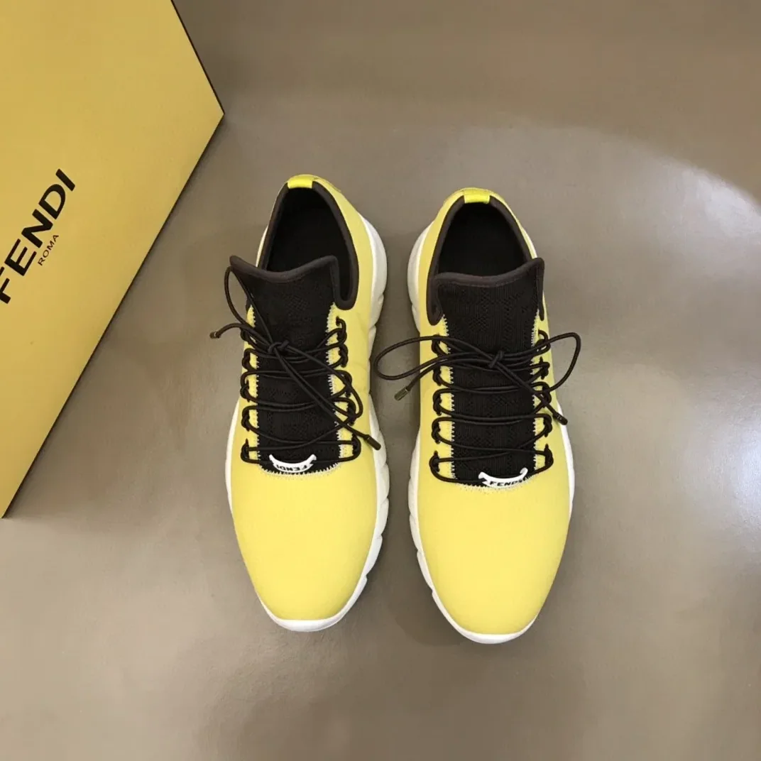Fendi Force Low Tops Sneakers Light Yellow