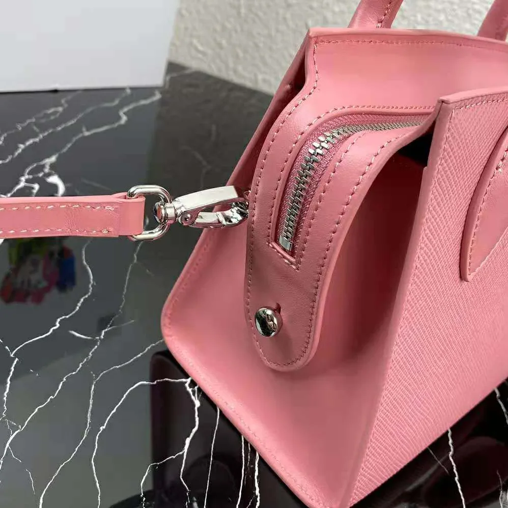 Prada Saffiano Leather Prada Monochrome Bag for Women in Pink Prada Saffiano Leather Prada Monochrome Bag for Women in Pink