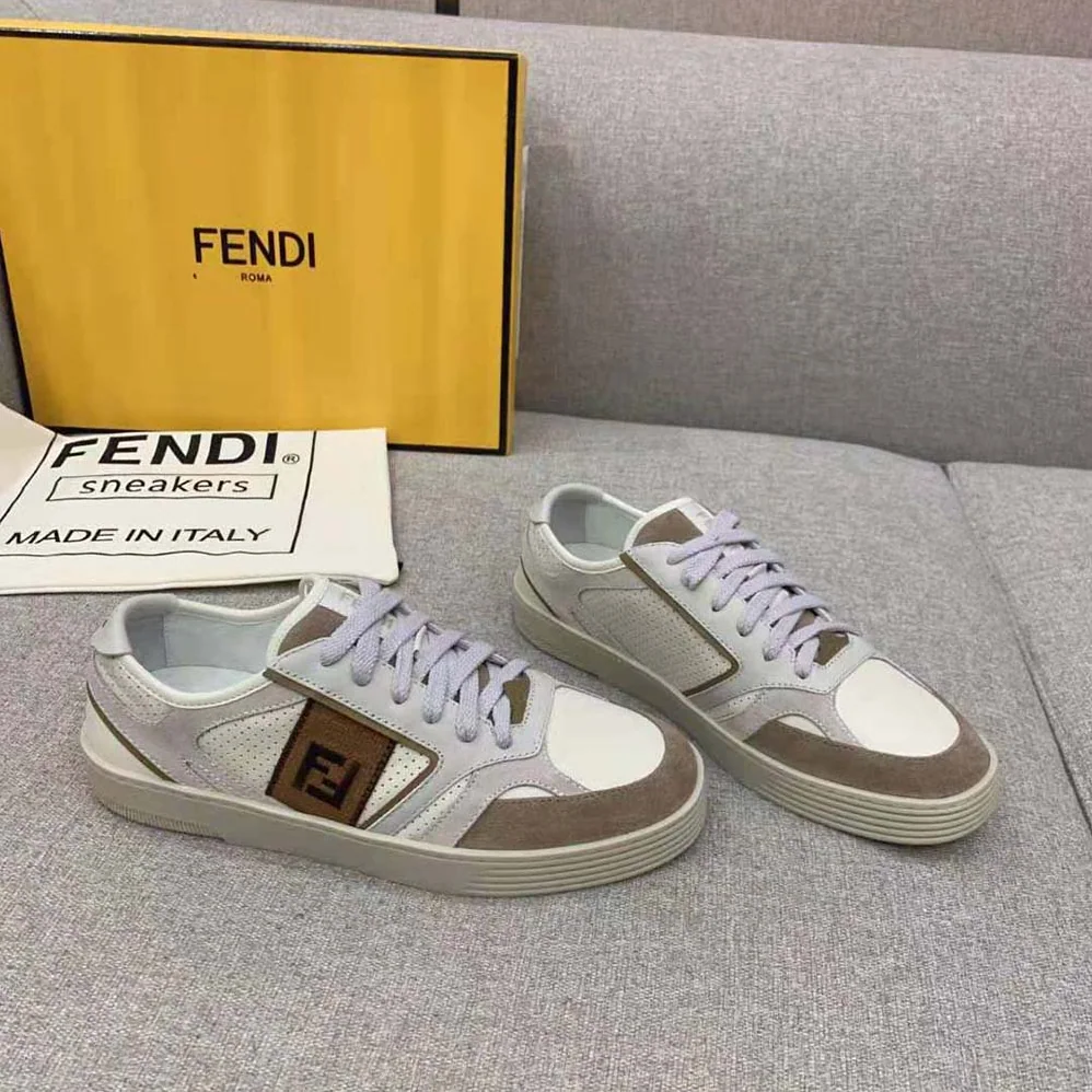Fendi Step Beige Leather Low for Men in tops Fendi Step Beige Leather Low for Men in tops