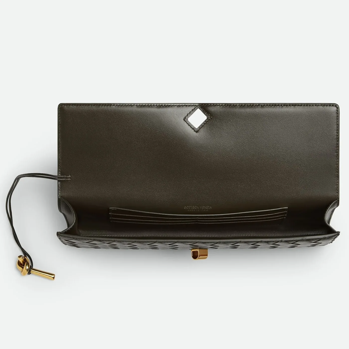 Bottega Veneta Andiamo Clutch Kaki /