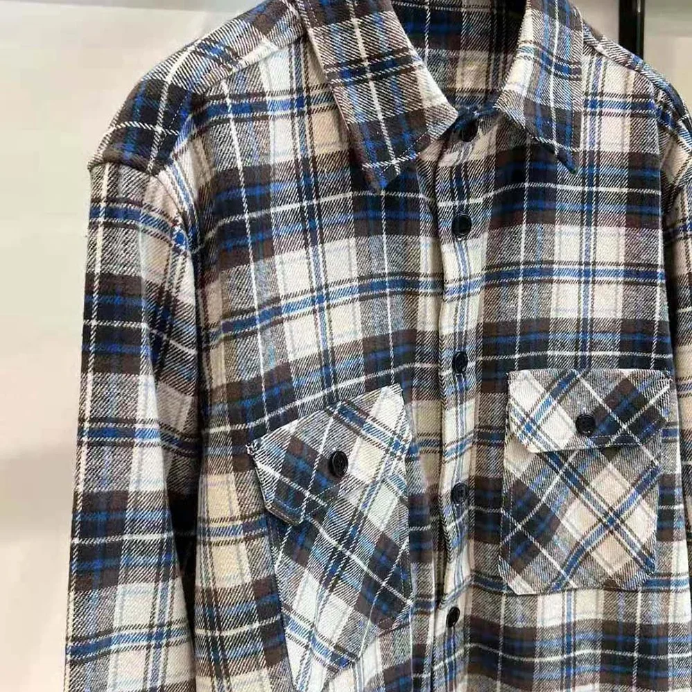 Celine Loose Shirt in Checked Cotton for Men