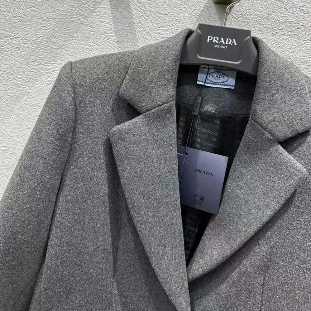 Prada Single for Women in breasted Velour Coat