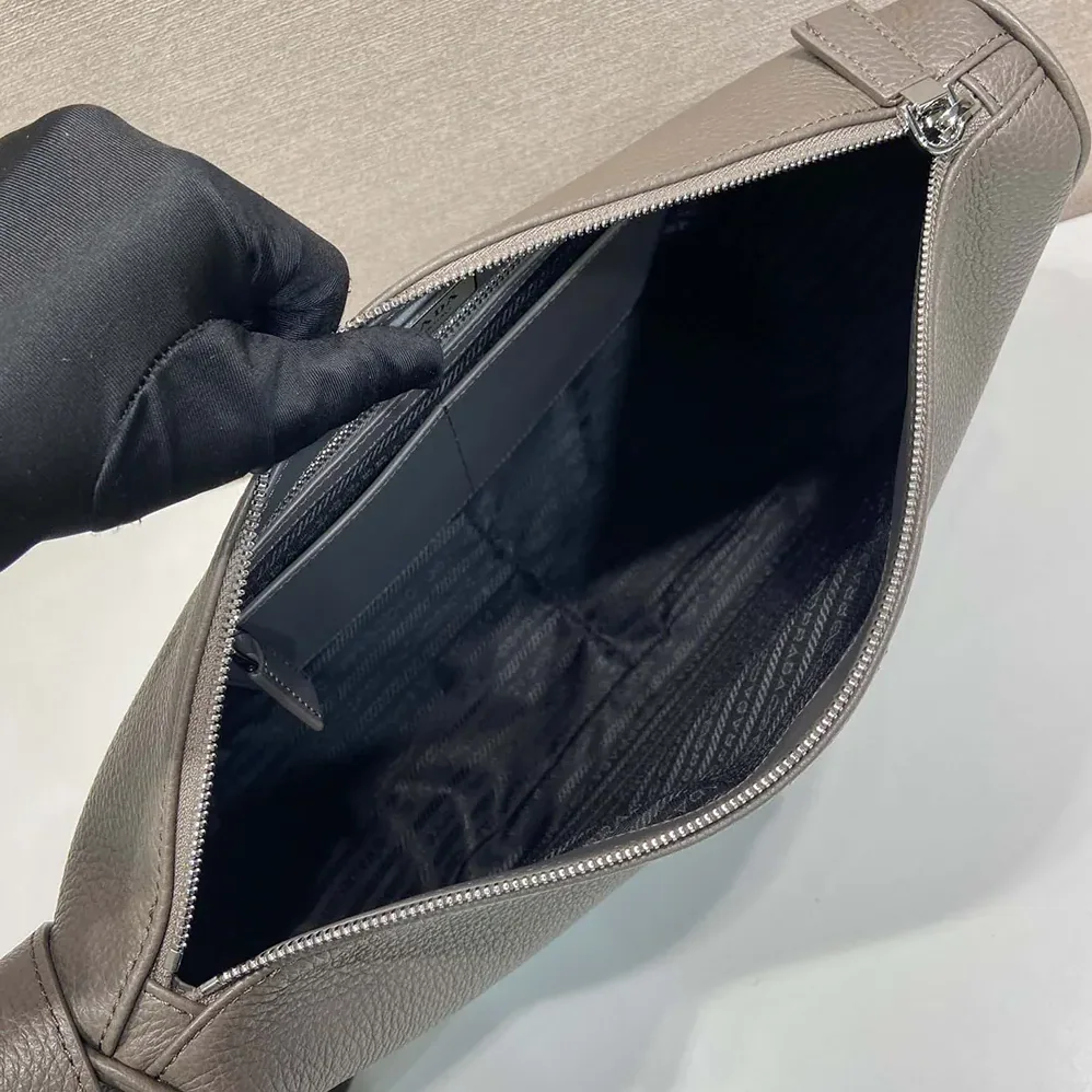 Prada Medium Leather Shoulder Bag for Unisex in Gray Prada Medium Leather Shoulder Bag for Unisex in Gray