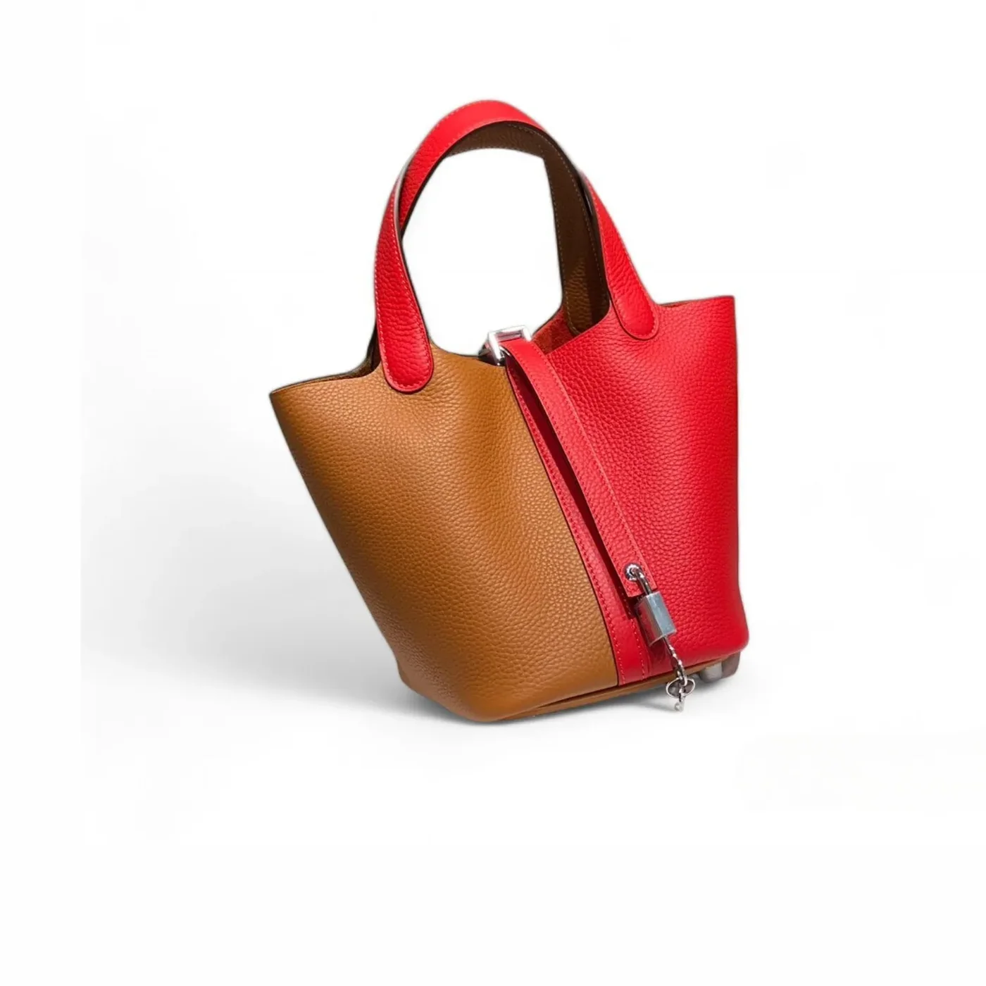 Hermes Picotin Lock 18 Bag Brown in Red / Hermes Picotin Lock 18 Bag Brown in Red /
