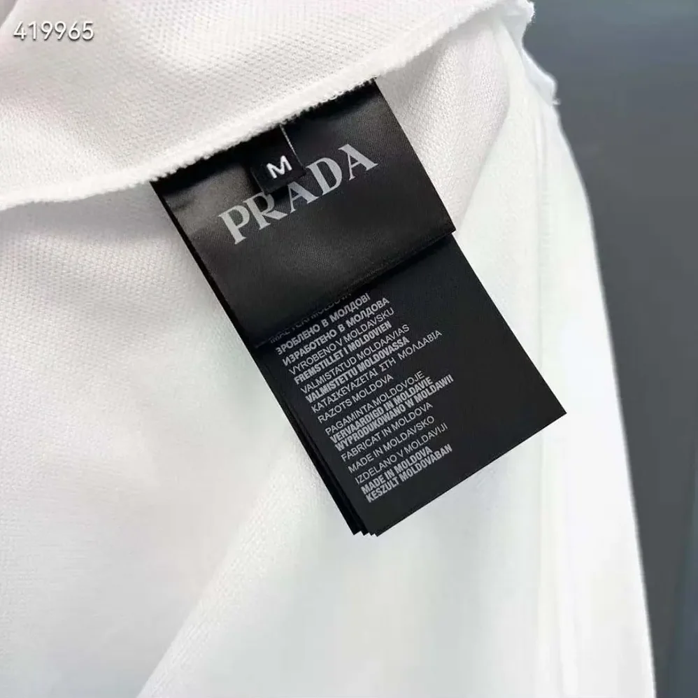 Prada Fleece Polo Natural Shirt in a Fleece Design for Men in White