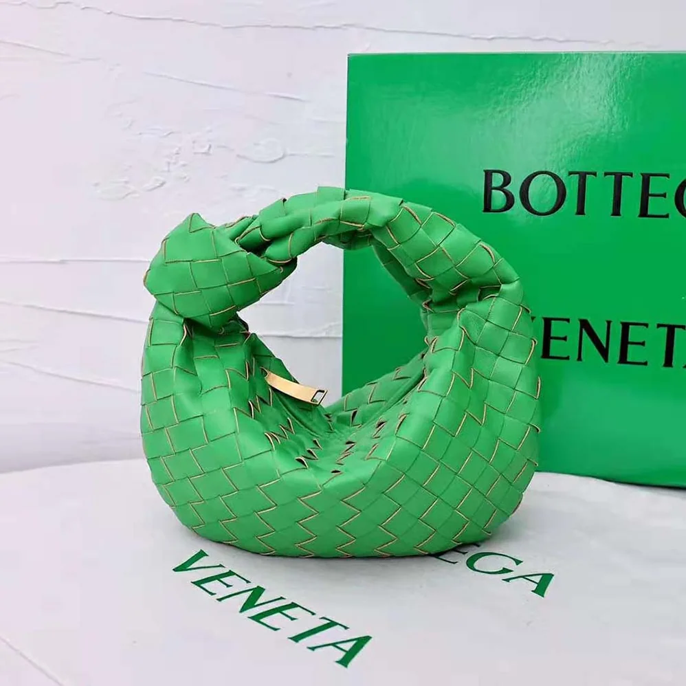 Bottega Veneta Mini Jodie in Lambskin Leather for Women in Green Bottega Veneta Mini Jodie in Lambskin Leather for Women in Green
