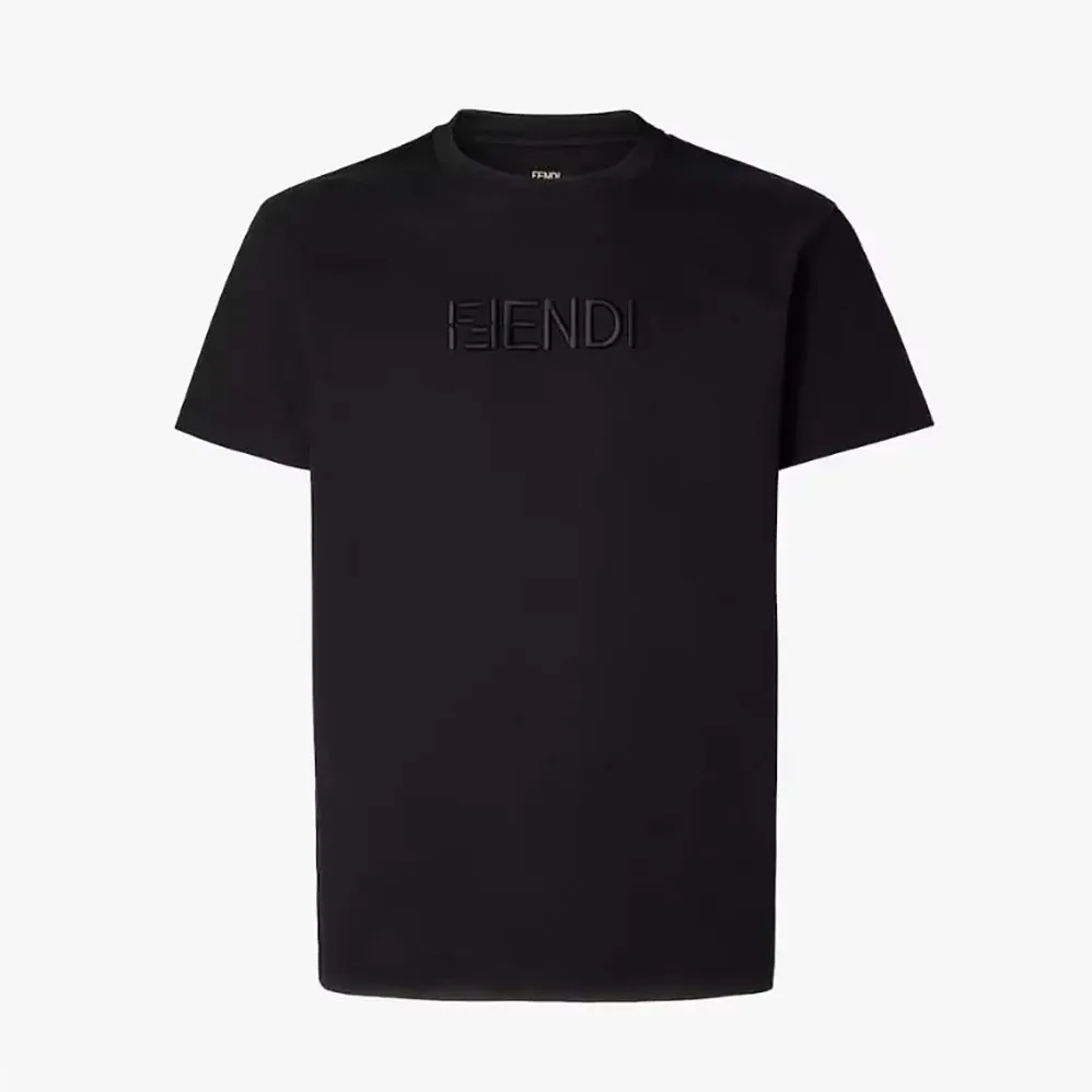 Fendi Black Cotton T for Men in shirt