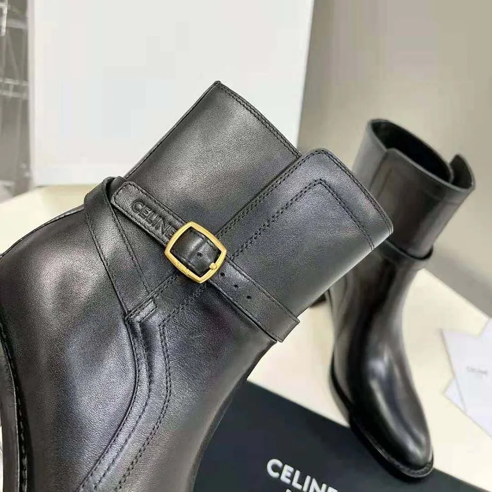 Celine Condé Jodhpur Boot in Calfskin for Women in Black Celine Condé Jodhpur Boot in Calfskin for Women in Black