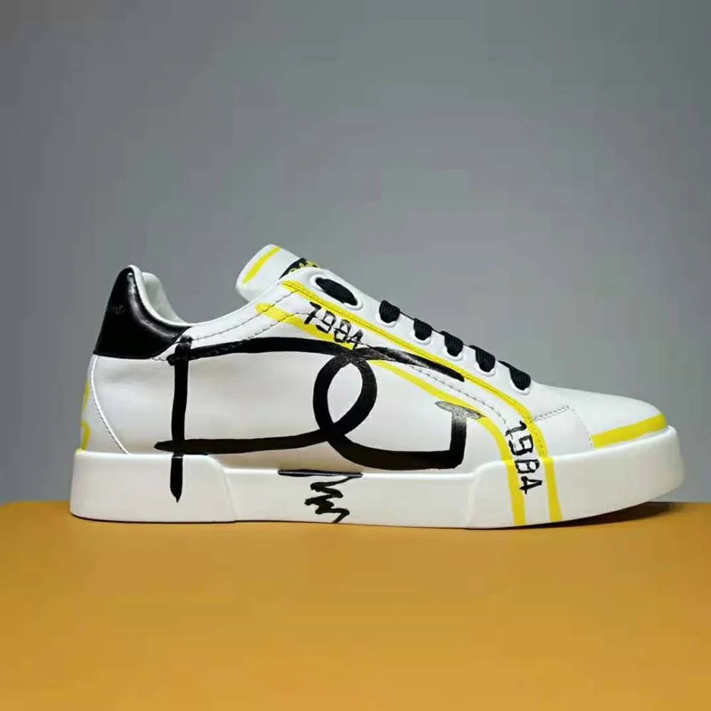 Dolce Gabbana D&G Limited Edition Portofino Sneakers for Men in Yellow