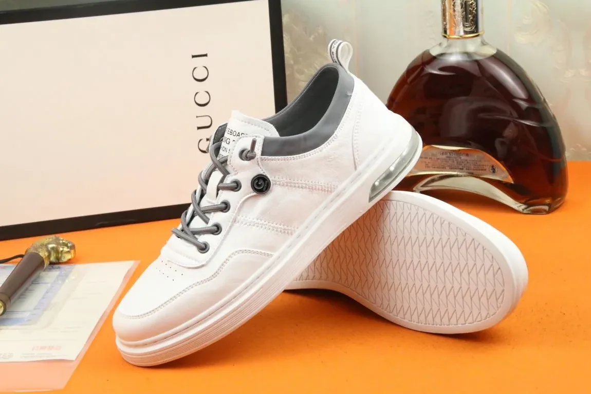 Jieshou x Gucci Sneakers Breathable Spring Autumn Winter White And Gray for Men Jieshou x Gucci Sneakers Breathable Spring Autumn Winter White And Gray for Men
