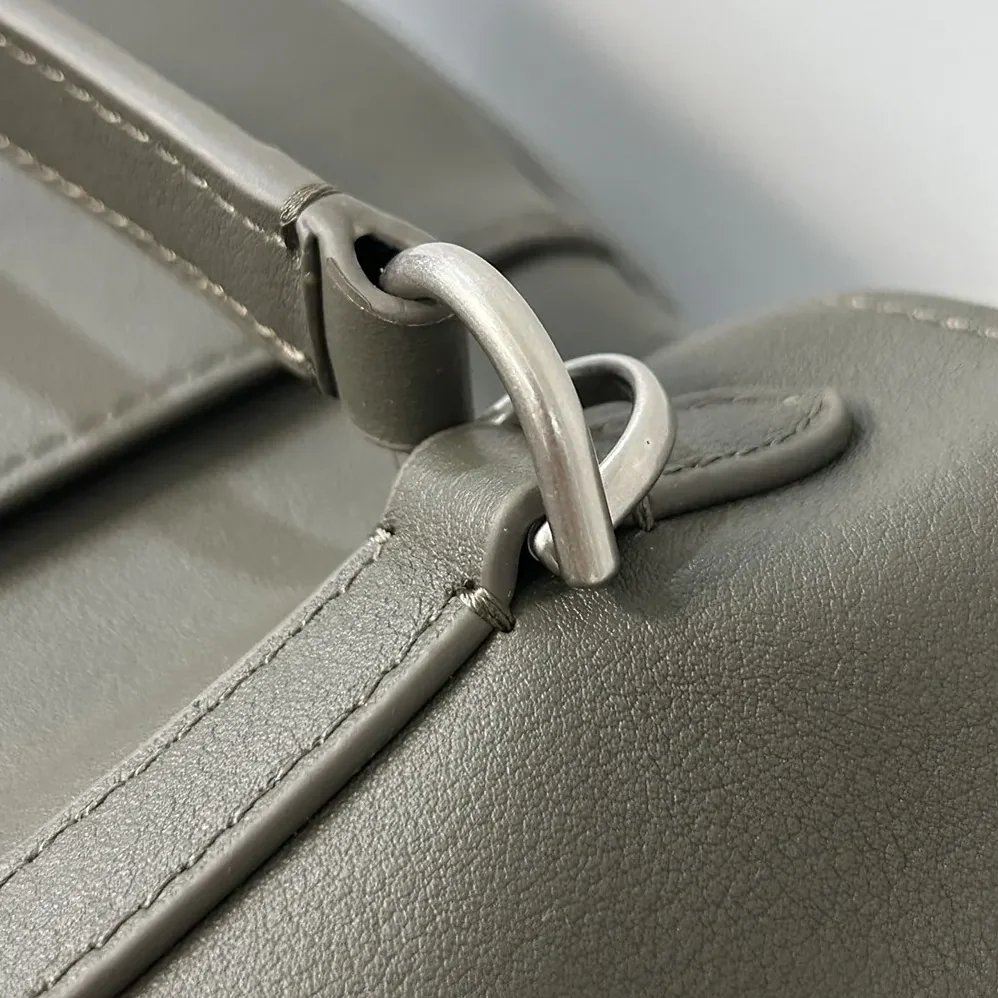 Balenciaga Rodeo Handbag Medium In Khaki Smooth Calfskin Aged for Women in Silver Hardware Balenciaga Rodeo Handbag Medium In Khaki Smooth Calfskin Aged for Women in Silver Hardware