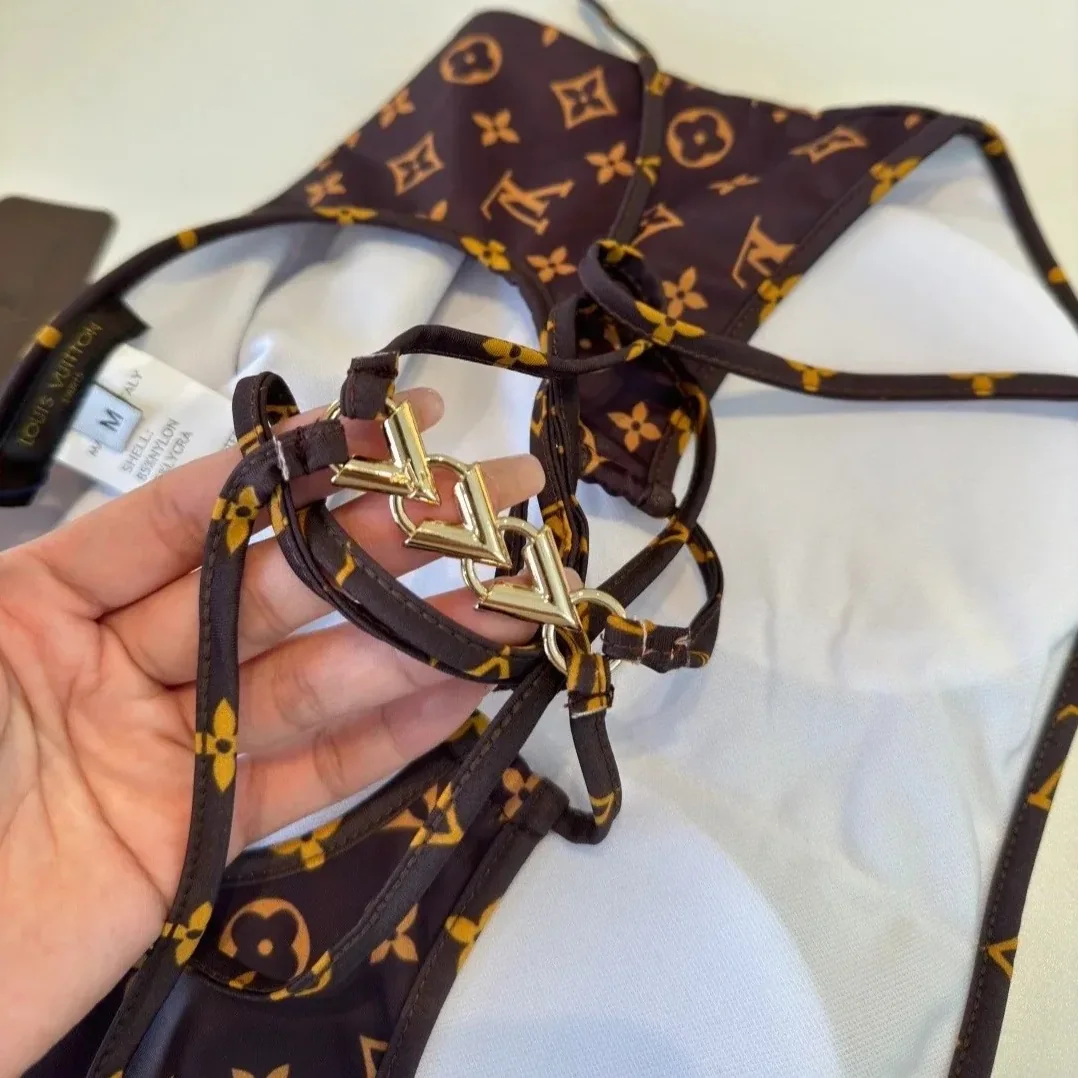 Louis Vuitton Monogram One in Piece Swimsuit Brown Monogram