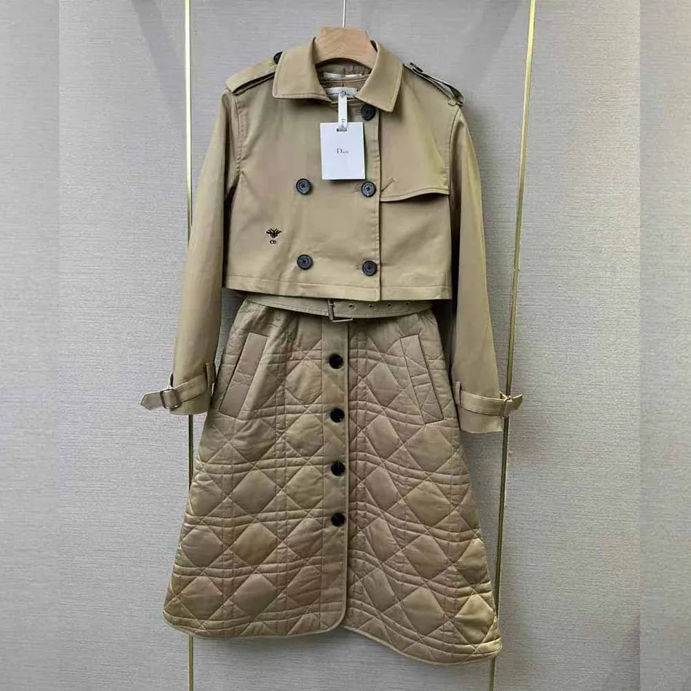 Dior 3-in-1 Macrocannage Trench Coat Cotton Gabardine for Women in Beige Dior 3-in-1 Macrocannage Trench Coat Cotton Gabardine for Women in Beige