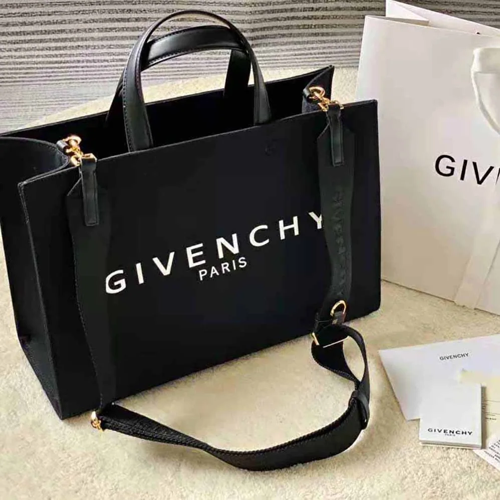 Givenchy Medium G Tote Shopping Bag in Canvas for Women in Black