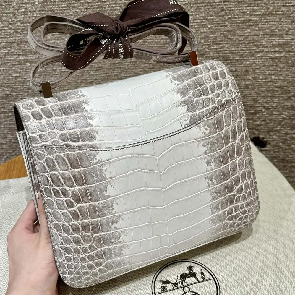 Hermes Constance 24 Himalaya Matte Niloticus Crocodile Palladium Hardware for Women