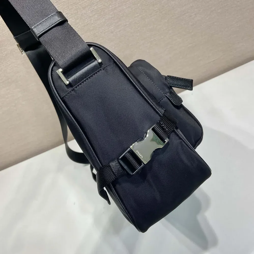 Prada Large Re-Nylon and Saffiano Leather Shoulder Bag for Unisex