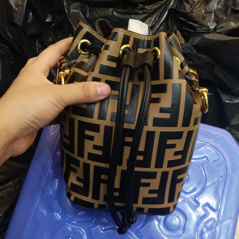Fendi Mon Tresor Brown Leather Mini Bag for Women Fendi Mon Tresor Brown Leather Mini Bag for Women