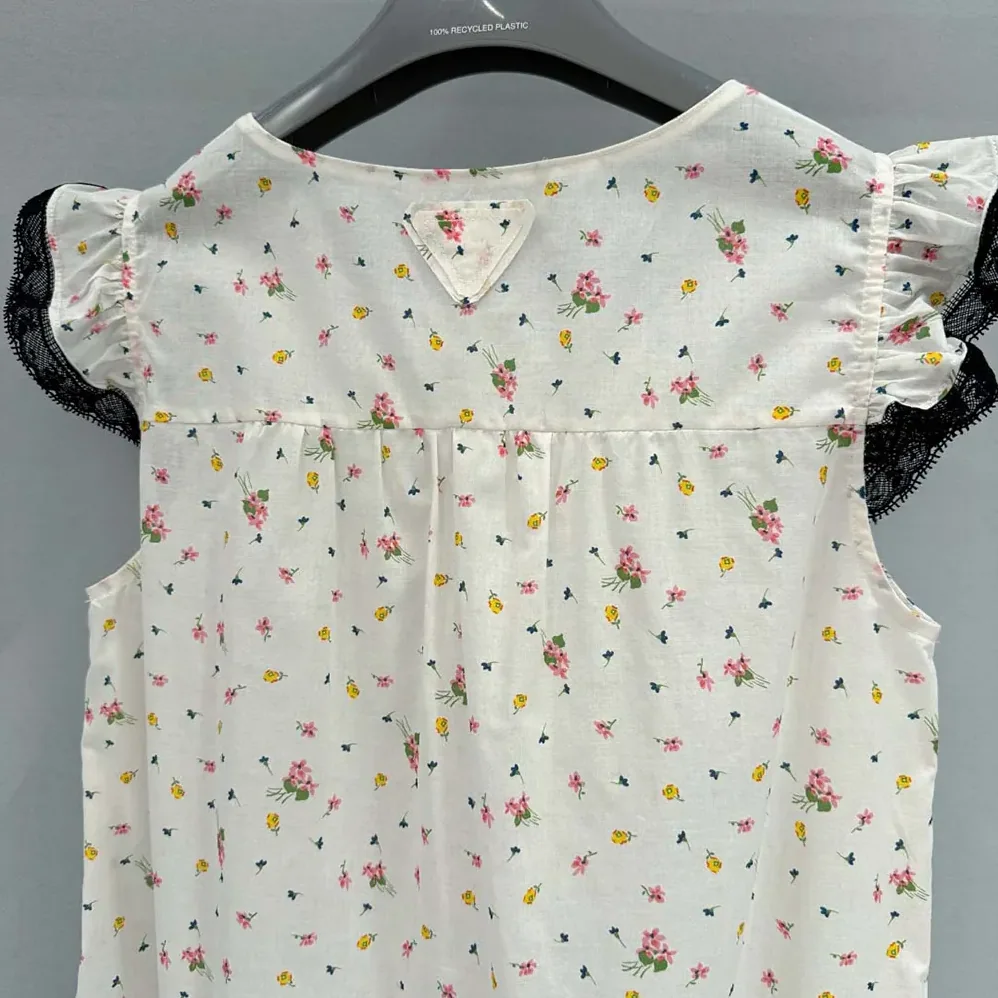 Prada Floral Print Cotton Batiste Mini for Women in dress