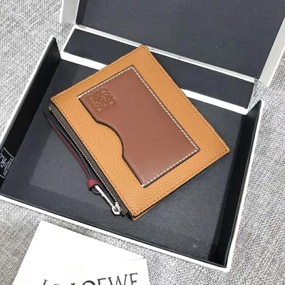 Loewe Coin Cardholder in Soft Grained Calfskin for Women in Brown Loewe Coin Cardholder in Soft Grained Calfskin for Women in Brown