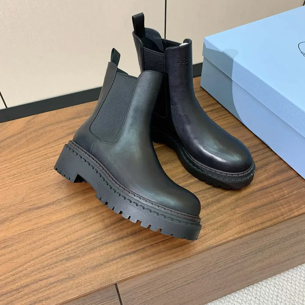Prada Leather Chelsea Boots for Men in Black Prada Leather Chelsea Boots for Men in Black