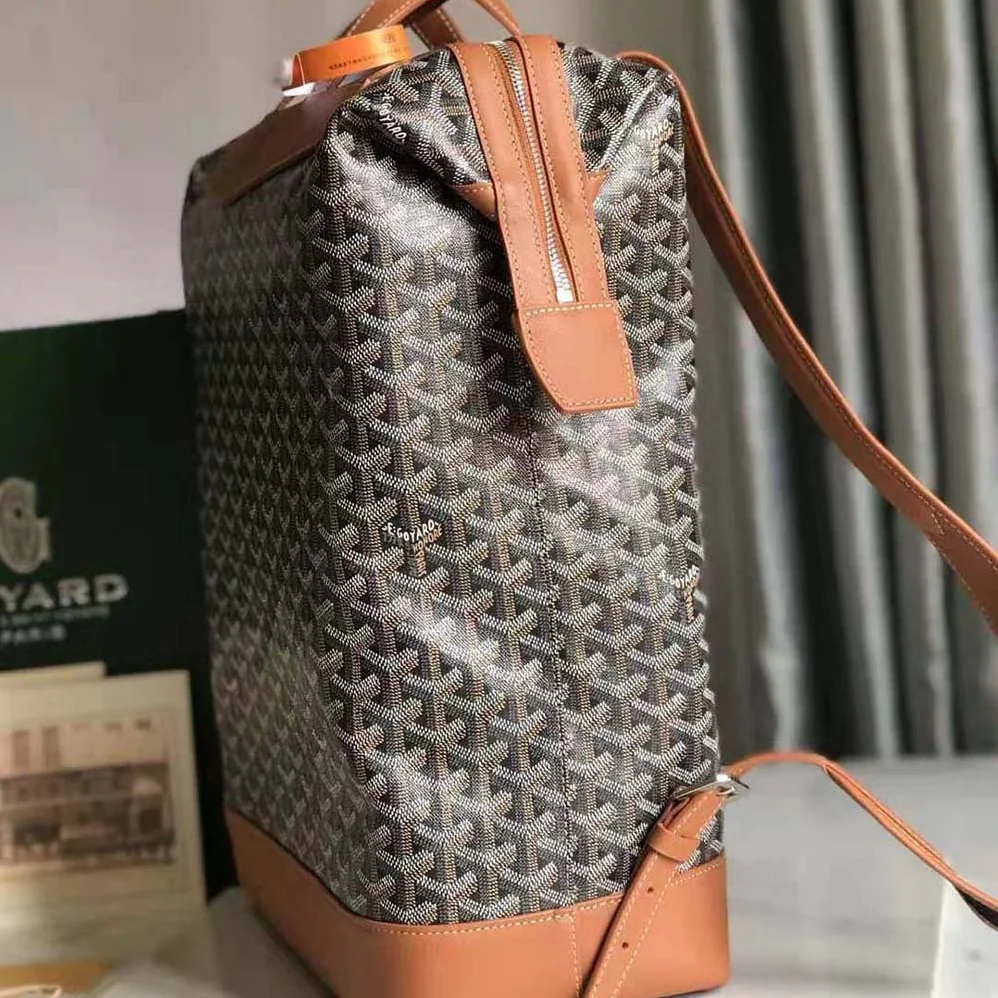 Goyard Sac A Dos Cisalpin in Goyardine Canvas & Chevroches Calfskin for Women in Brown Goyard Sac A Dos Cisalpin in Goyardine Canvas & Chevroches Calfskin for Women in Brown