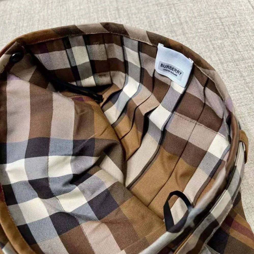 Burberry Check Wool Pleated Skirt for Women Burberry Check Wool Pleated Skirt for Women