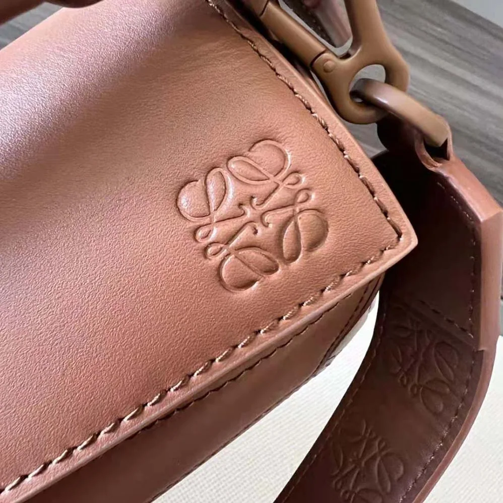 Loewe Mini Puzzle Bag in Satin Calfskin for Women in Brown Loewe Mini Puzzle Bag in Satin Calfskin for Women in Brown