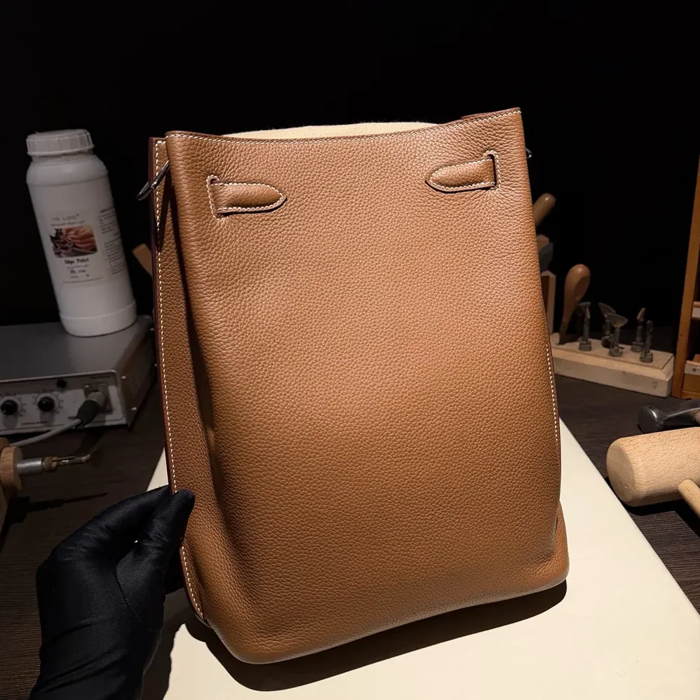 Hermes Togo So Kelly 22 Palladium Hardware for Unisex in Brown