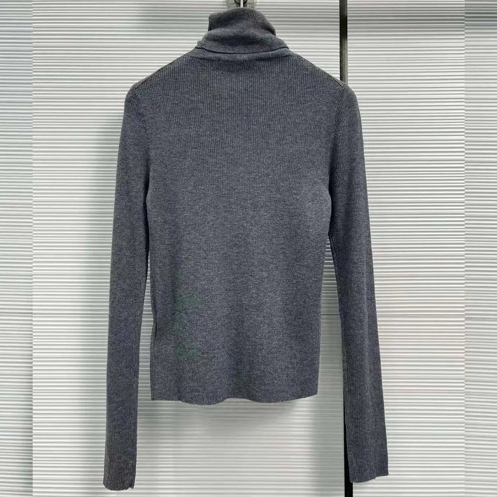 Prada Superfine Wool Turtleneck Sweater for Women in Black